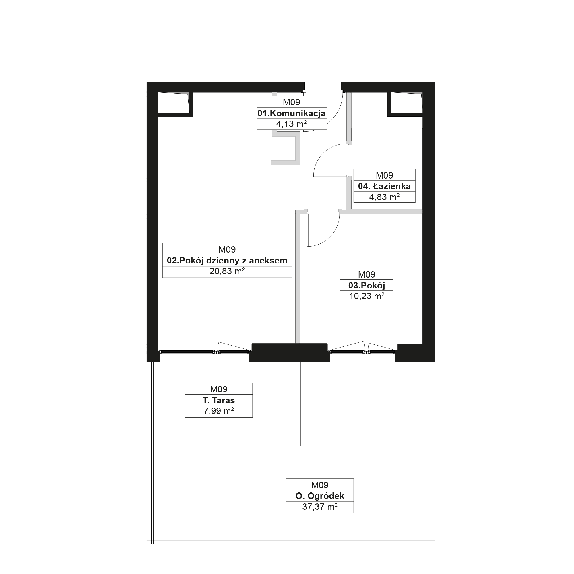 No To Naramowice Poznań mieszkanie deweloperskie na  parterze z 2 pokojami