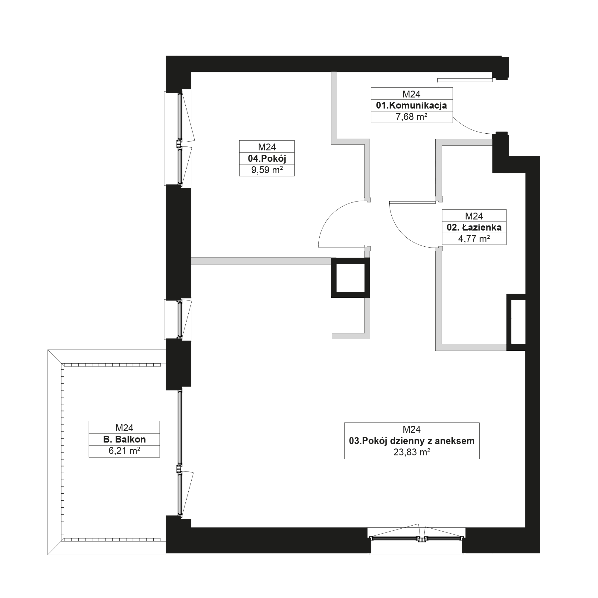No To Naramowice Poznań mieszkanie deweloperskie na 1 piętrze z 2 pokojami
