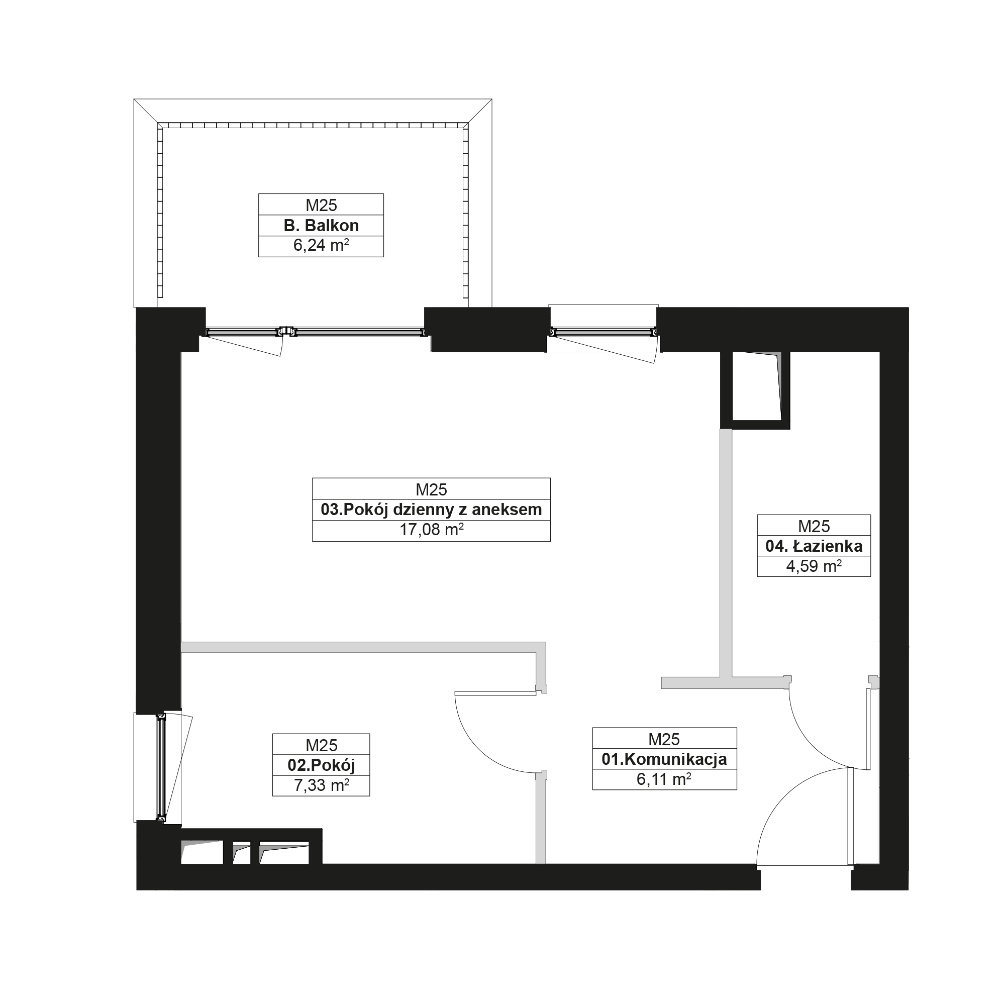 No To Naramowice Poznań mieszkanie deweloperskie na 1 piętrze z 2 pokojami