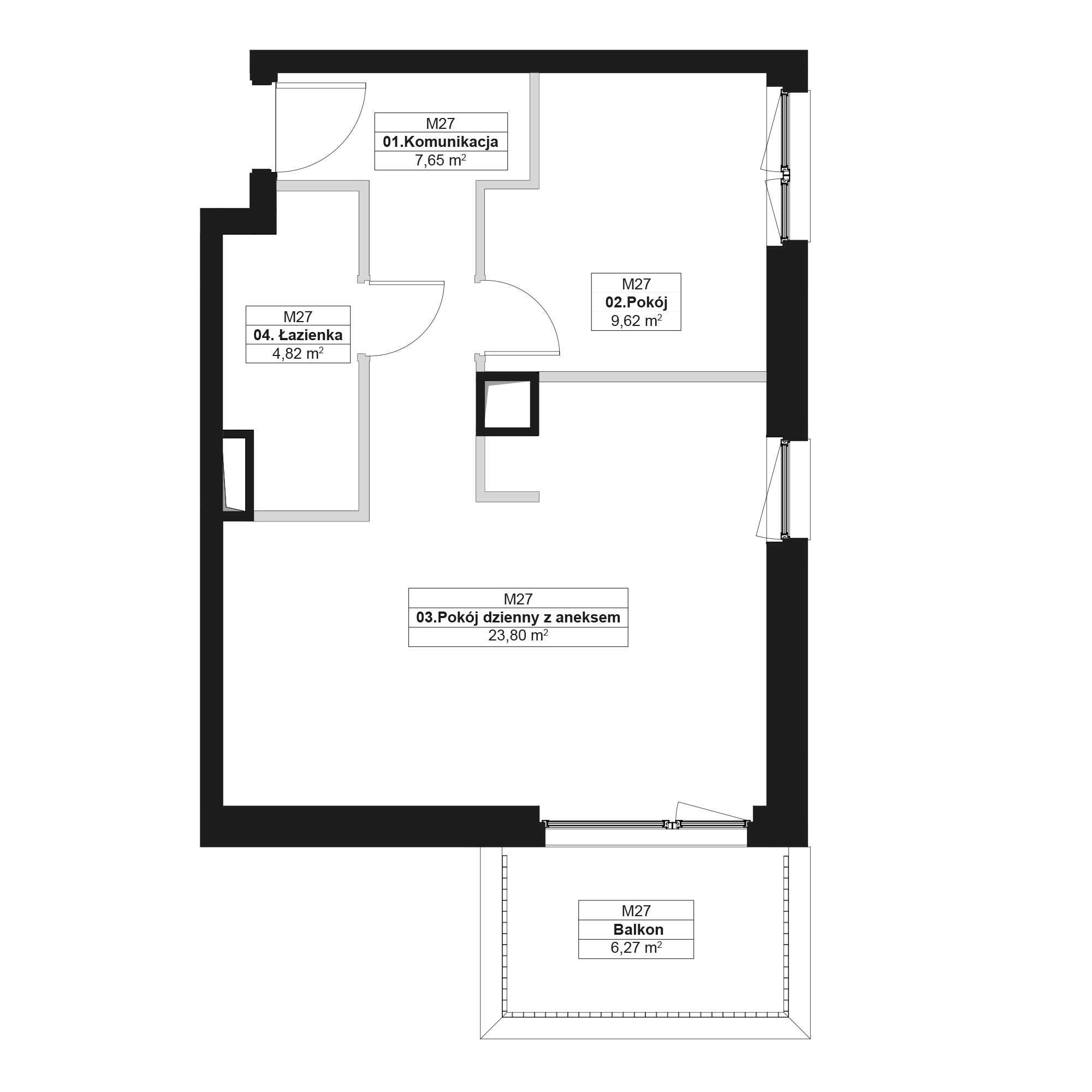 No To Naramowice Poznań mieszkanie deweloperskie na 1 piętrze z 2 pokojami