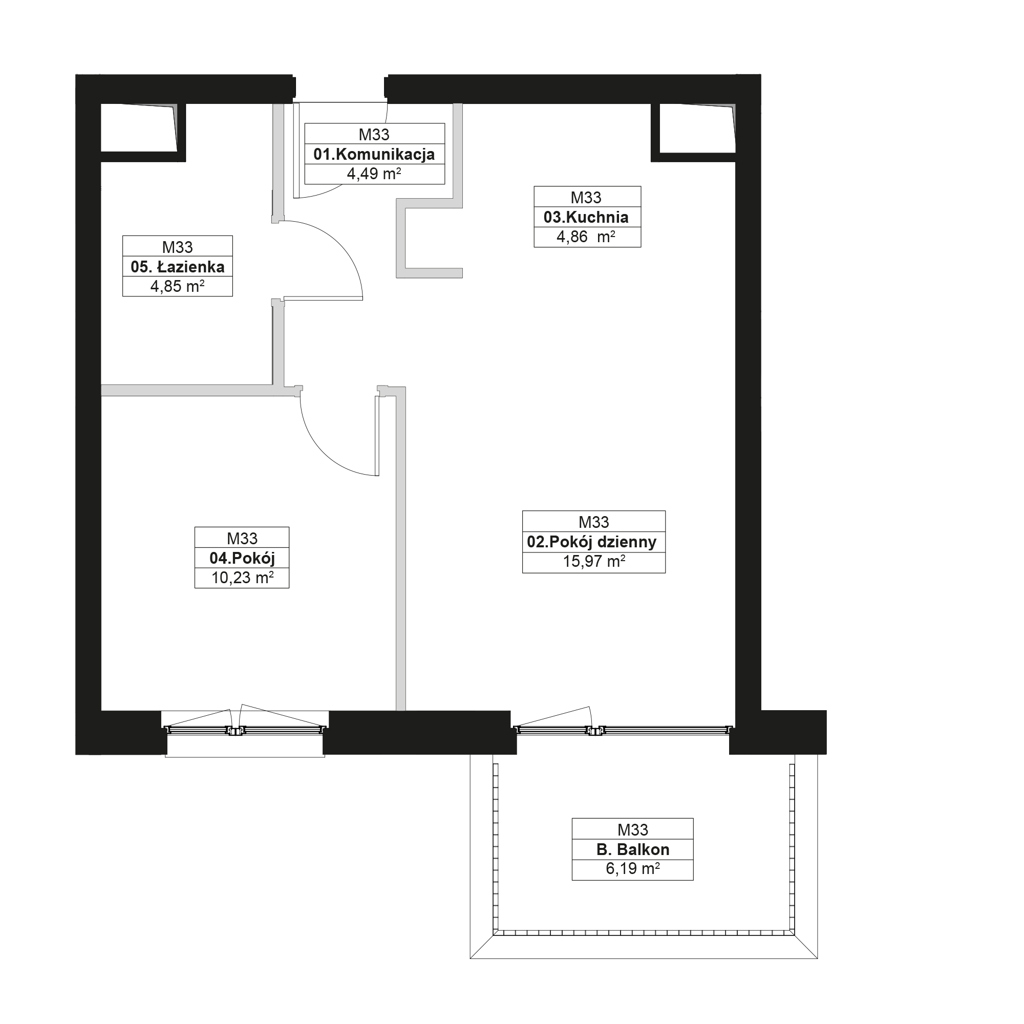 No To Naramowice Poznań mieszkanie deweloperskie na 1 piętrze z 2 pokojami