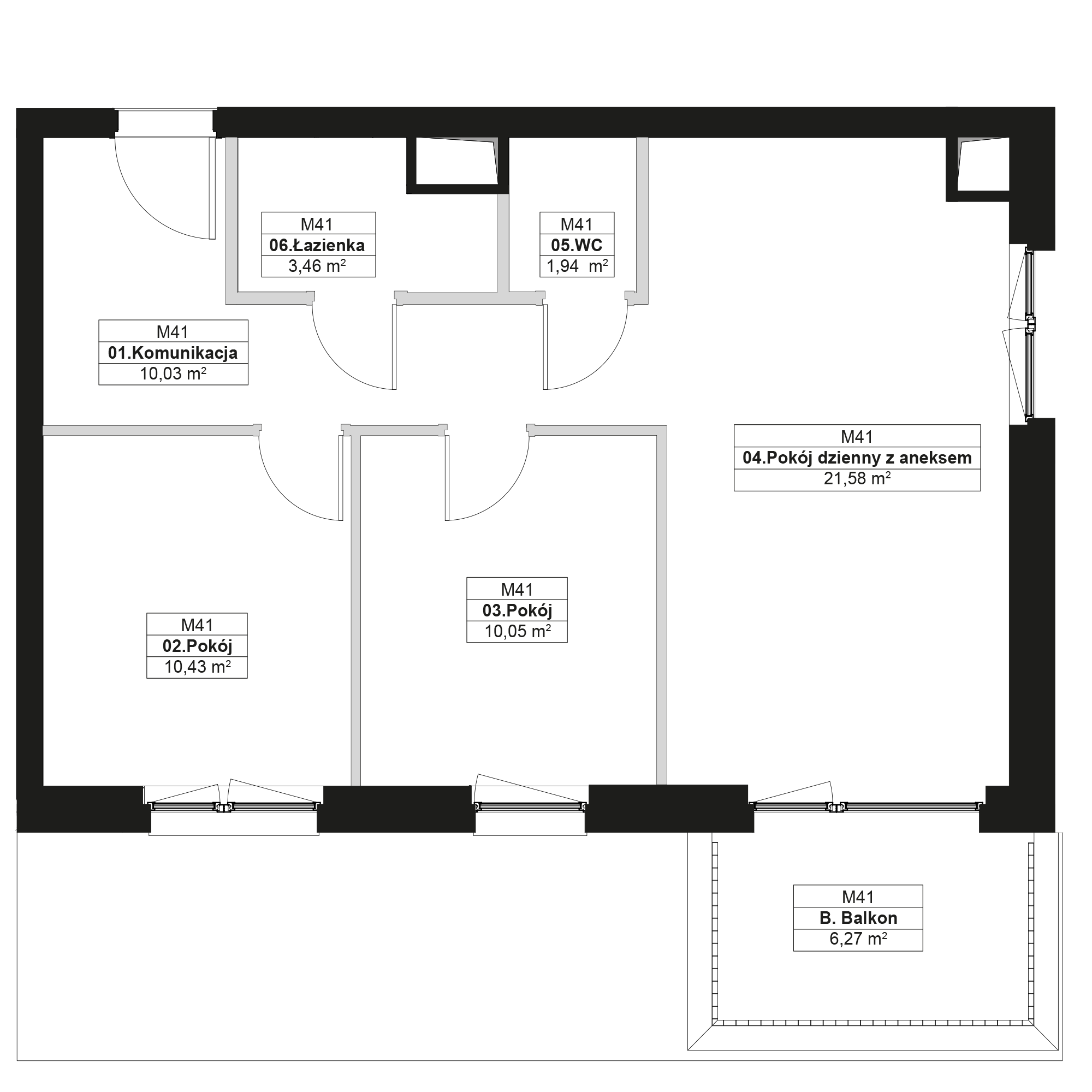 No To Naramowice Poznań mieszkanie deweloperskie na 1 piętrze z 3 pokojami