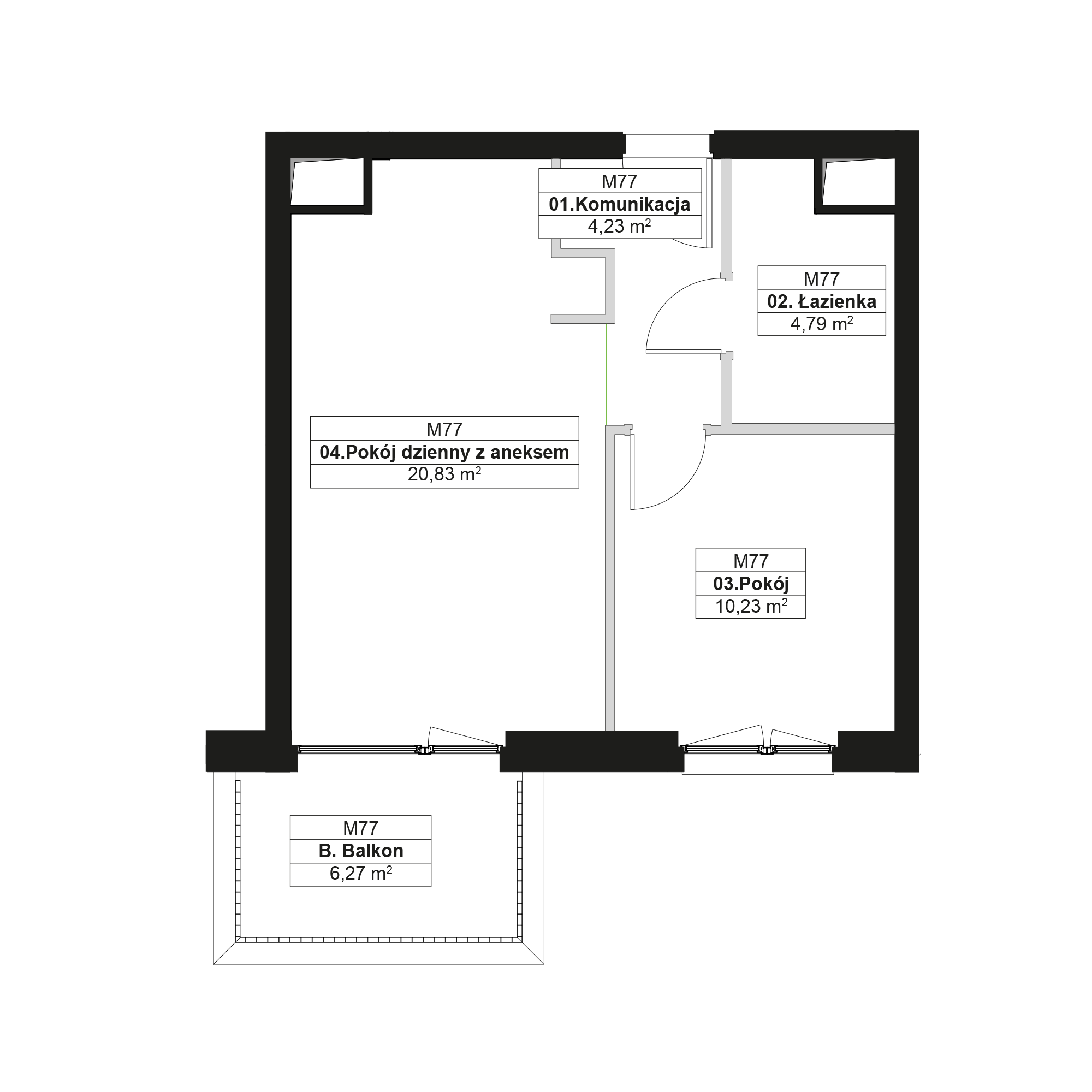 No To Naramowice Poznań mieszkanie deweloperskie na 3 piętrze z 2 pokojami
