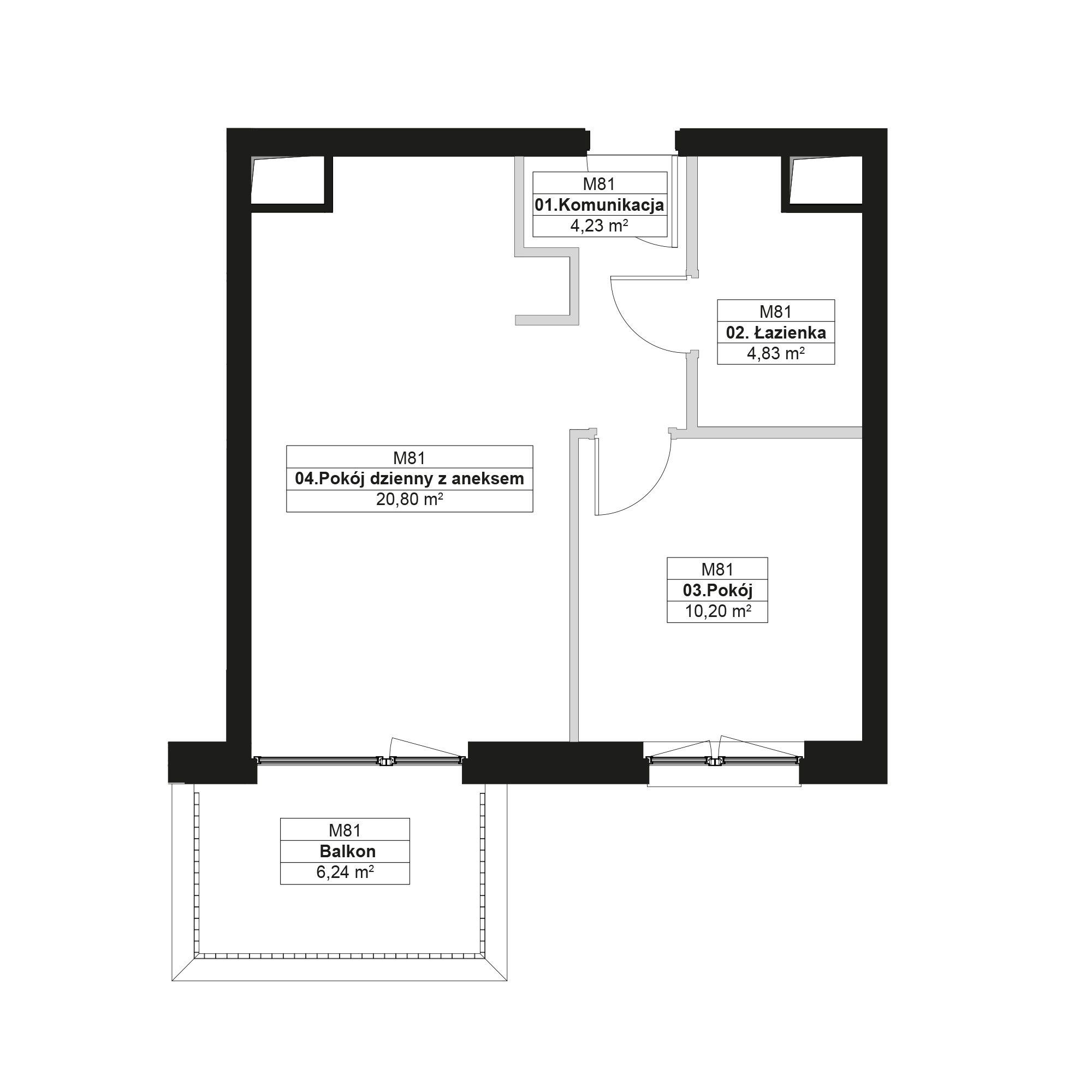No To Naramowice Poznań mieszkanie deweloperskie na 3 piętrze z 2 pokojami