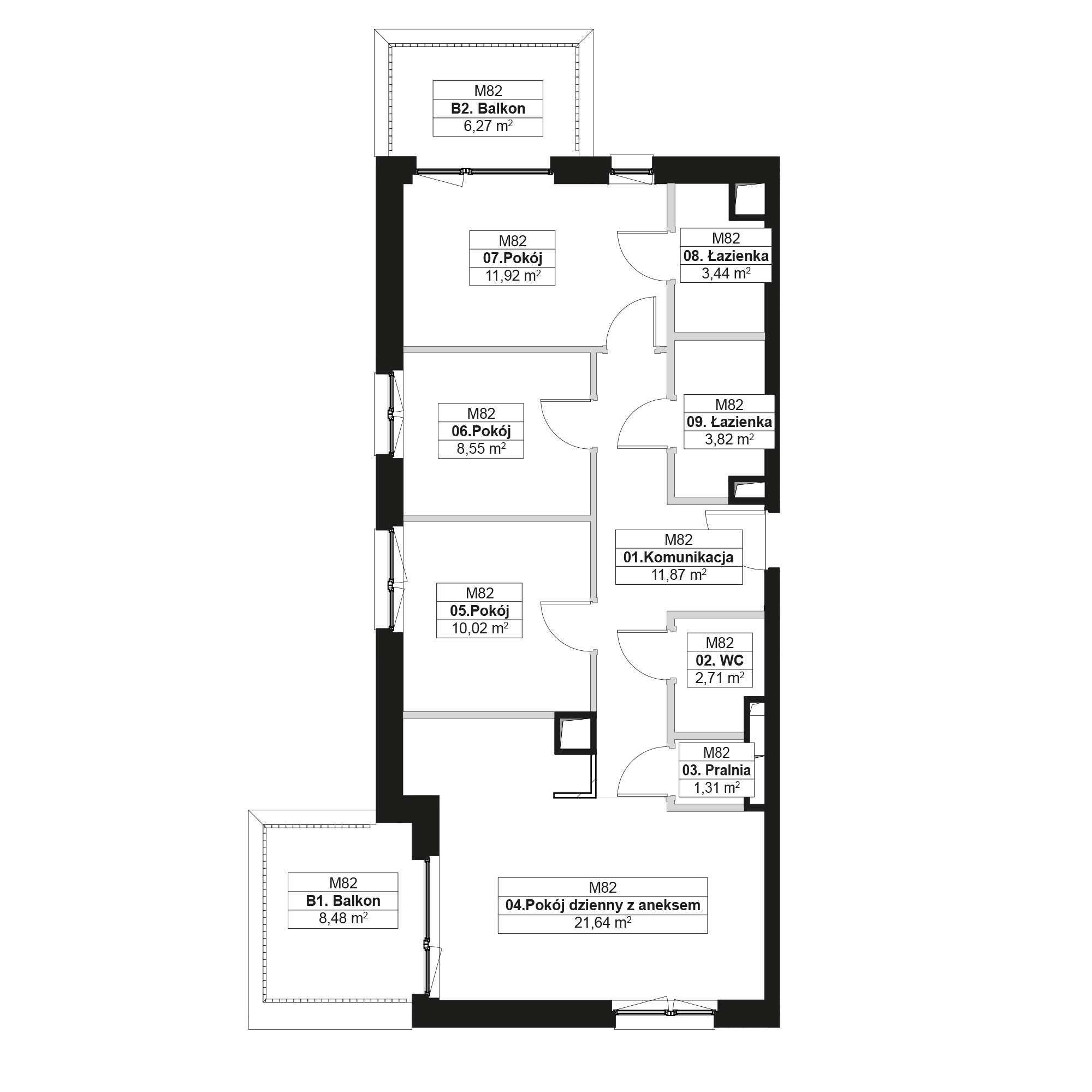 No To Naramowice Poznań mieszkanie deweloperskie na 3 piętrze z 4 pokojami