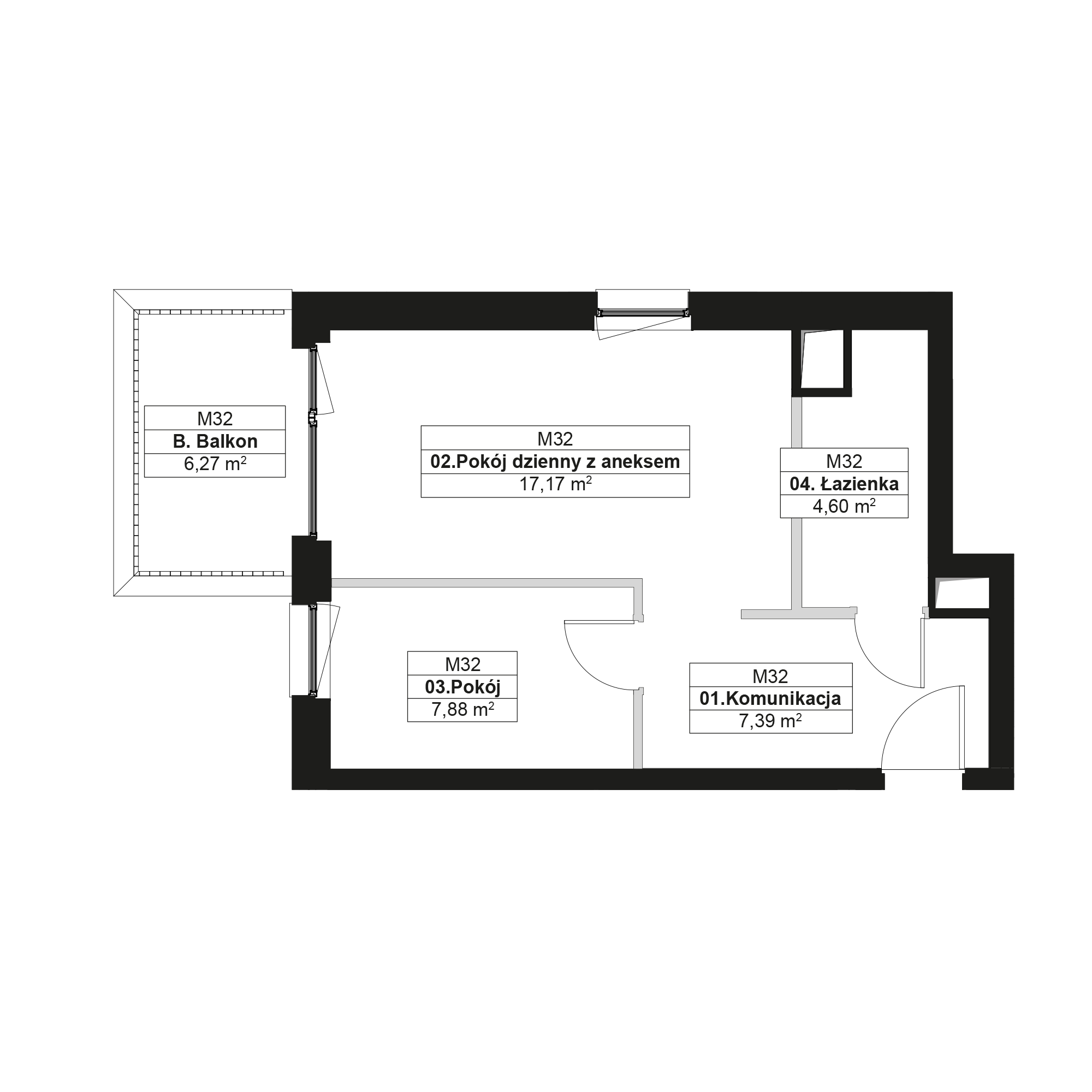 No To Naramowice Poznań mieszkanie deweloperskie na 3 piętrze z 2 pokojami