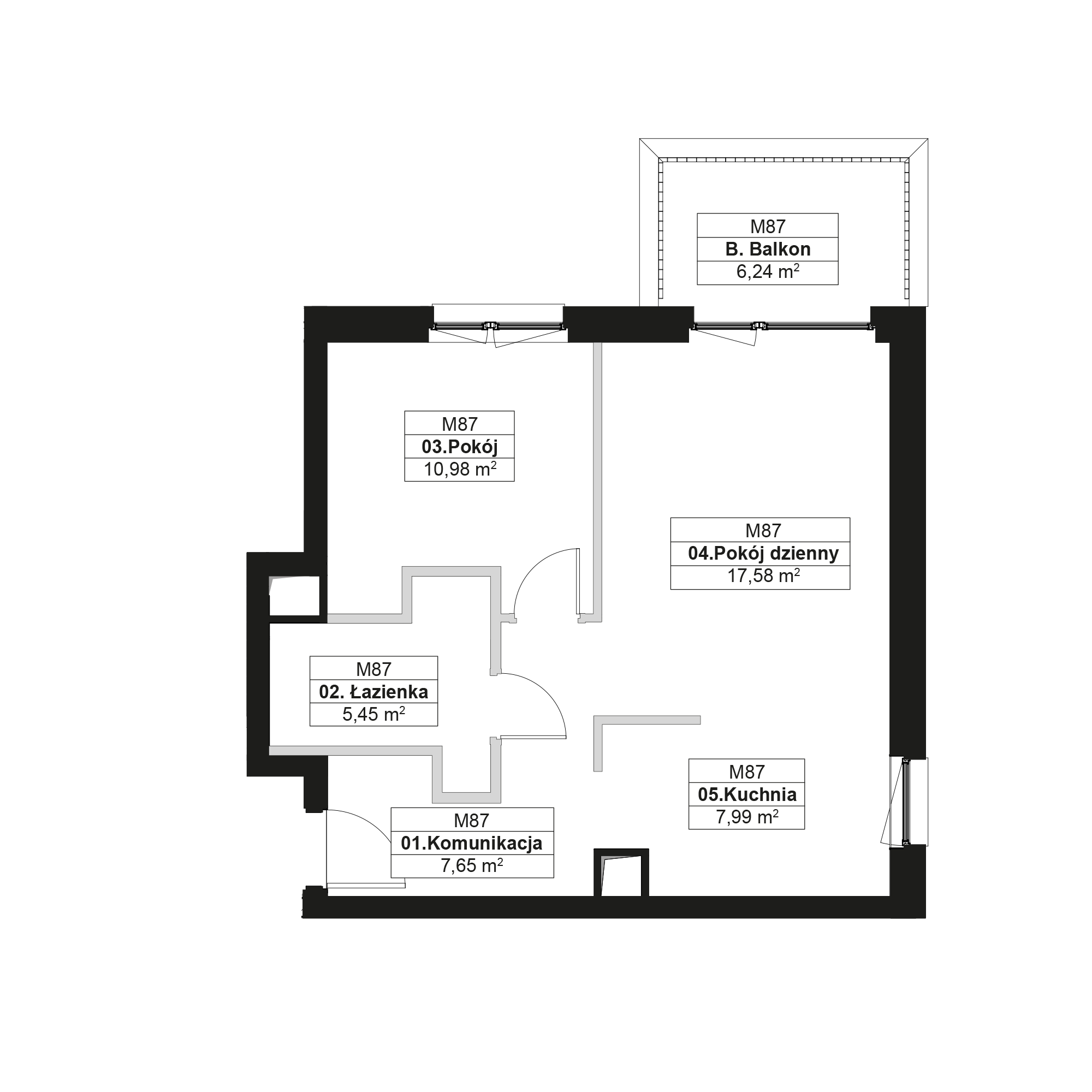 No To Naramowice Poznań mieszkanie deweloperskie na 3 piętrze z 2 pokojami